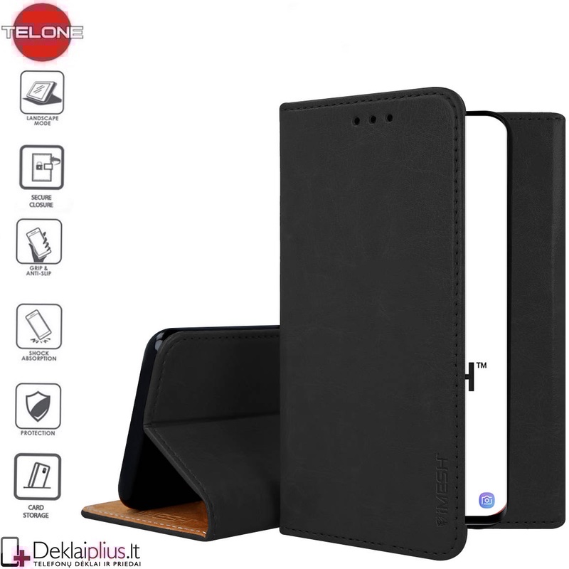 Telone grynos odos dėklas - juodas (telefonui Xiaomi Mi 11 Ultra) Telone grynos odos dėklas - juodas (telefonui Xiaomi Mi 11 Ultra)